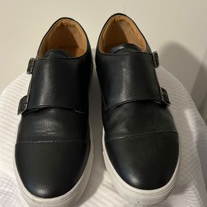 Zara men leather shoes with buckles, size 6 men. Gently worn.